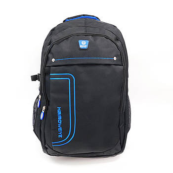 Рюкзак чорний спортивний тканинний на блискавці з кишенями 56*33 см Cans