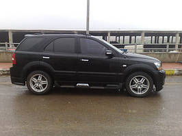 Бокові пороги Meliset (2 шт., під фарбування) для Kia Sorento 2002-2009 рр