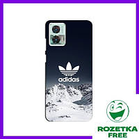 Силиконовый Чехол стиль Адидас для Motorola Edge 30 Neo / Чехлы Adidas Моторола Мото едж 30 нео