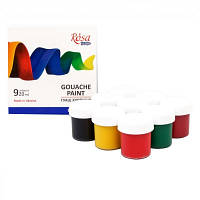 Фарби для малювання Гуаш художня 9 кольорів по 20 мл. Classic арт. 221544 Rosa Studio