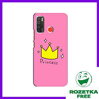 Чехол Princess для TECNO Camon 15 / Розовый Чехол для принцессы Техно Камон 15