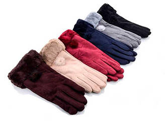 Рукавиці жіночі велюр, всередині хутро, аксесуар, (р.6(1/2)-8(1/2), Королева (розмір 7)
