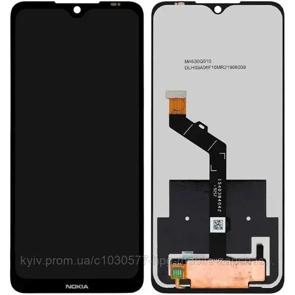 Дисплей Nokia 6.2/Nokia 7.2 модуль у зборі (екран та сенсор) з рамкою, оригінал, чорний, фото 1