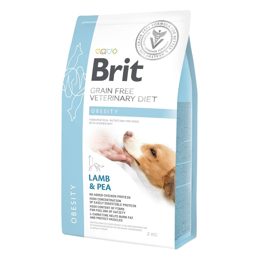 Brit VD Obesity Dog для собак з ягням і горохом 2 кг