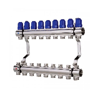 Колекторна балка для опалення (пара) на 9 контурів.