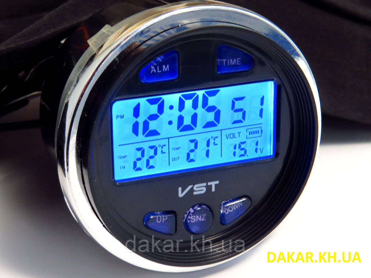 VST 7042V Автомобильные часы термометр вольтметр ВАЗ 2106 - фото 1 - id-p30042469