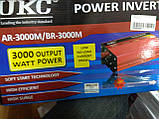 Інвертор перетворювач UKC 12V-220V AR-3000M синусоїдальний 3000W iC227, фото 3