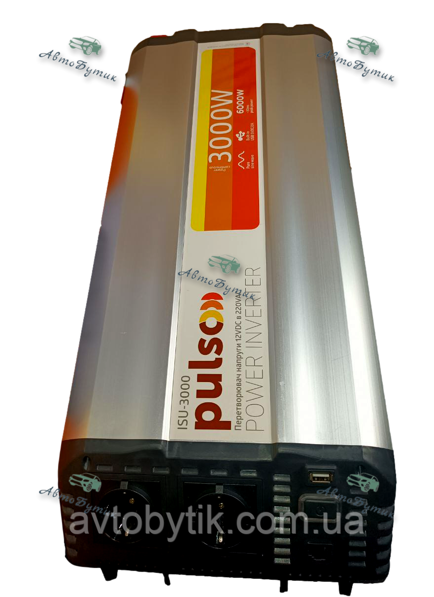 Перетворювач напруги ISU-3000/12V-220V/3000W пряма синусоїда