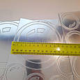 Наклейка на стіну дзеркальна срібло акрил Бульбашки набір 56 штук 8716, фото 6