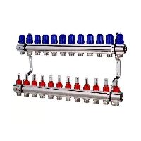 Колекторна балка для теплої підлоги (пара) на 12 контурів.