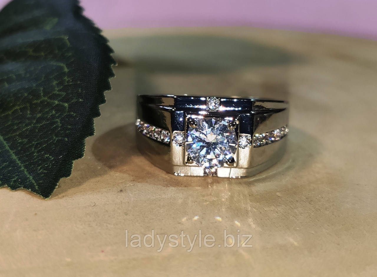 Кільце сріблясте печатка, розмір 21,5 від студії LadyStyle.Biz