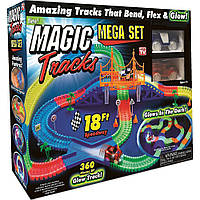 Magic Track Original - 360 деталей с мостом Мэджик Трек две гоночные машинки iC227