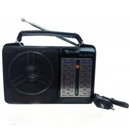 Радіоприймач всехвильовий Golon RX607AC колонка з аналоговим тюнером, фото 2