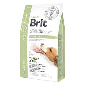 Brit VD Dog Diabets для собак з індичкою та горохом 2 кг