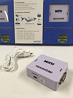 Конвертер адаптер перехідник з VGA HDMI відео зі звуком 1080P iC227