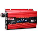 Інвертор перетворювач UKC KC-500D 12v-220v 500W з LCD дисплеєм iC227, фото 4