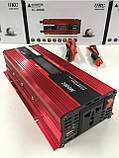 Інвертор перетворювач KC-1200D 12v-220v 1200W з LCD дисплеєм iC227, фото 3