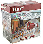 Мегафон гучномовець рупор ручної POWER MEGAPHONE UKC ER-22U iC227, фото 6
