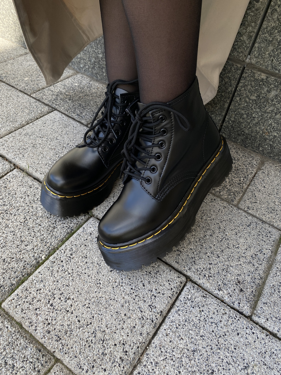 Черевики жіночі чорні демісезонні Dr. Martens Jadon Ankle Black Termo (13903)