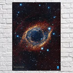 Плакат "Туманність Равлик, галактика, Helix Nebula", 60×43см