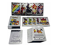 Покемон карты,серебрянные,колекционные 55 шт