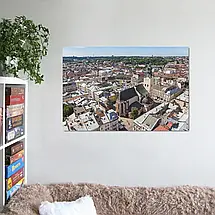 Плакат "Львів, вид на центр з висоти, Lviv", 38×60см, фото 2