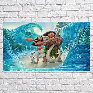 Плакат "Моана, головні персонажі, Moana", 34×60см