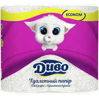 Туалетная бумага Диво Econom 2 слоя белая 4 рулона (4820003832066) - Топ Продаж!