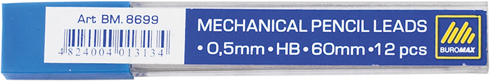 Стрижні для хутро.олівців (12шт) HB 0.5 ммВМ.8699