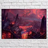 Плакат "Варкрафт, Первоначальный Азерот, Warcraft", 40×60см