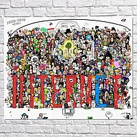 Плакат "Меми Інтернету 2006-2018, гумор, Internet Memes", 48×60см