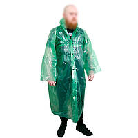 Плащ дождевик мужской рыбацкий на кнопках Mine Raincoat 130х79 Зеленый (hub_qg726t) KS, код: 7620080