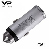 АЗУ Veron T05 QC3.0 Metal Car Charger -3A без упаковки