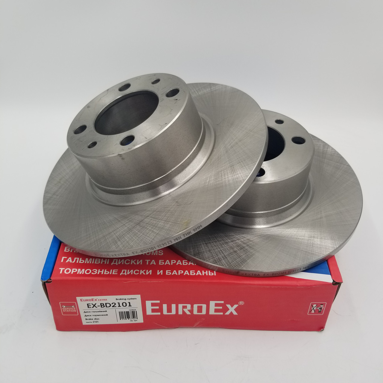 Диски гальмівні ВАЗ 2101, 2102, 2103, 2104, 2105, 2106, 2107 (комплект 2 шт) EuroEx Угорщина