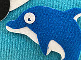 "Морські тварини", іграшки з фетру на липучках до набору Wonderwall® "Океан", 9 елементів, фото 4