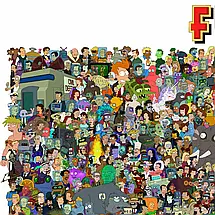 Плакат "Футурама, головні персонажі, Futurama", 43×60см, фото 3