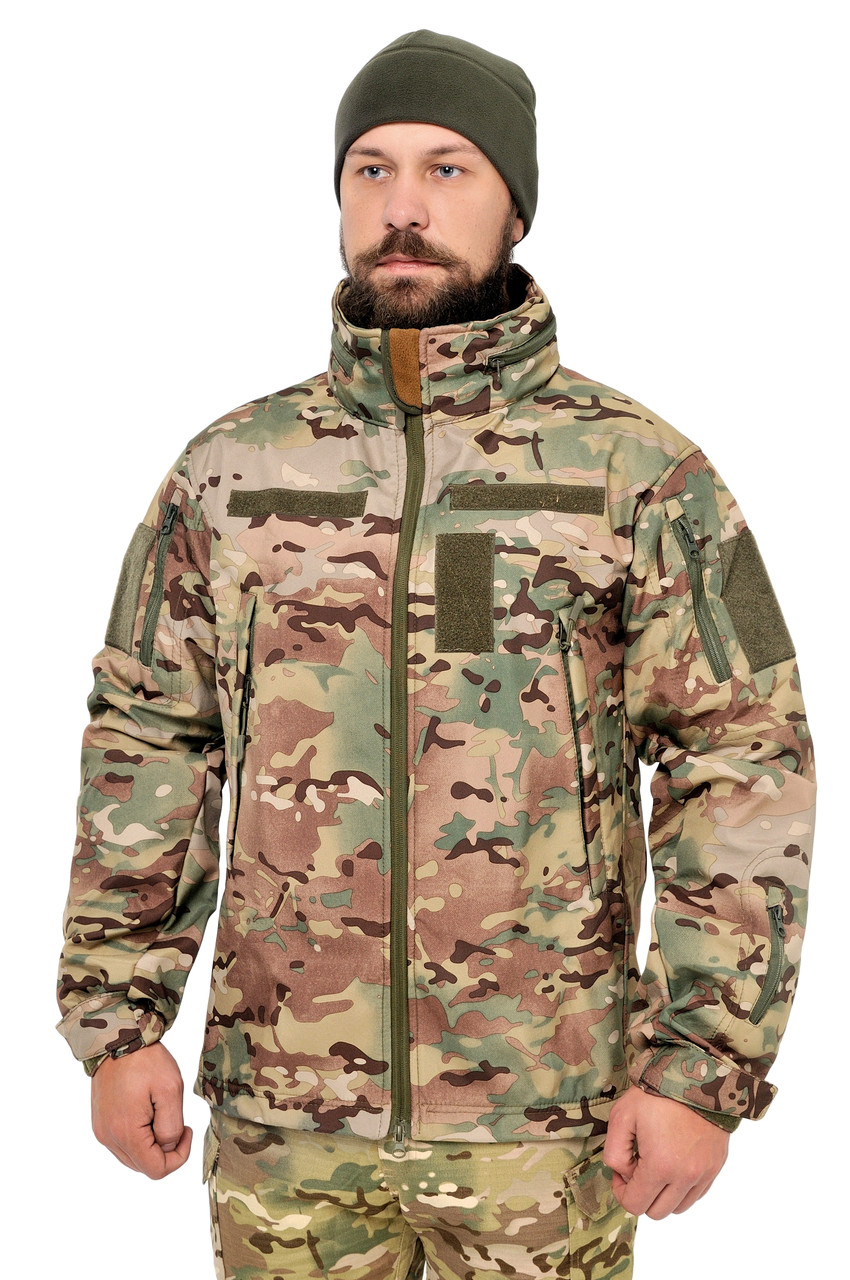 Демісезонна тактична куртка WinTac Soft Shell STALKER мультикам