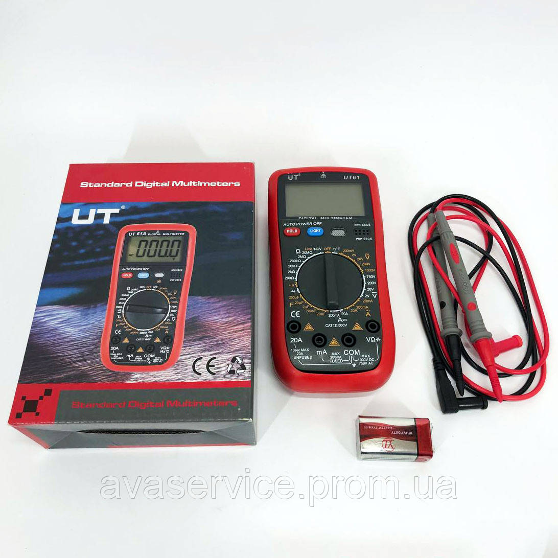 Тестер для електрика Digital UT61 / Тестер напруги цифровий / KN-180 Хороший мультиметр