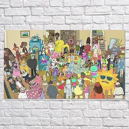 Плакат "Рік та Морті, Параноя, Rick and Morty", 34×60см, фото 2