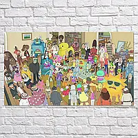 Плакат "Рик и Морти, Паранойя, Rick and Morty", 34×60см