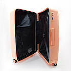 Валіза дорожня 3 в 1 трійка на колесах поліпропілен у різних кольорах Cans Персикова, фото 2