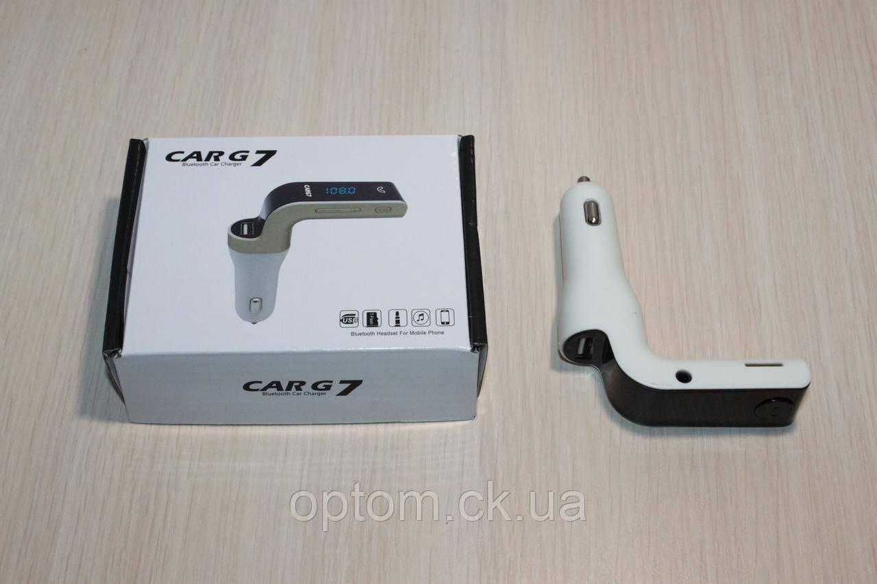 FM модулятор AUX Garg-7 Bluetooth #2 White