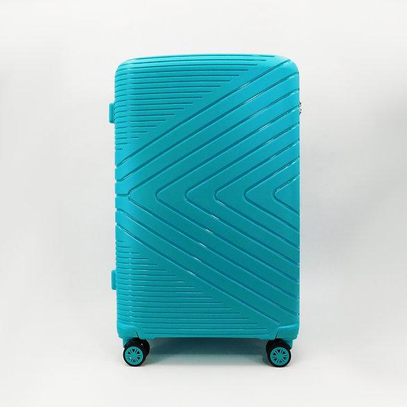 Валіза дорожня 3 в 1 трійка на колесах поліпропілен у різних кольорах Cans Бірюзова, фото 1