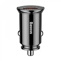 АЗУ Baseus (CCALL-YS01) Circular Plastic A+C 30W PPS Car Charger Black