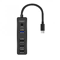 Хаб Earldom ET-HUB08 USB 4 in 1 Hub Type C