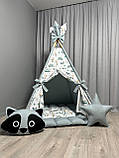 Дитячий вігвам Звірята та літачки БОНБОН Повний комплект, дитячий намет, вігвам для дітей, вігвам для хлопчика, фото 4