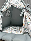 Вігвам для хлопчика Звірята та літачки БОНБОН Повний комплект, вігвам для дівчинки, дитячий вігвам, дитячий намет,вігвам для дітей, фото 5