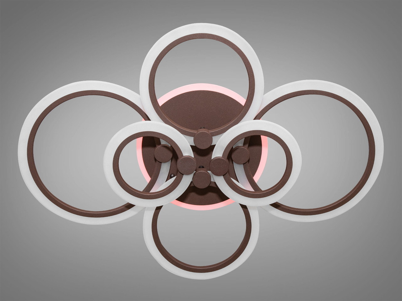 Стельова люстра з підсвіткою в стилі модерн, колір коричневий, 105 W на 15 м2 A8022-6CF-LS, фото 1