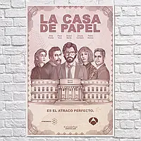 Плакат "Бумажный дом, Money Heist. La casa de papel", 60×40см