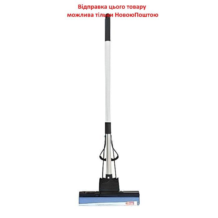 Швабра з віджимом пластикова сіра 27х96 см, фото 1